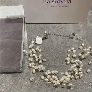 Lia Sophia Multi-Strand Pearl Necklace Kiam Collection